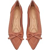 Oexuios Flats for Women Pointed Toe Knit Foldable Ballet Women's Fat Shoes Dressy Comfortable Slip On Womens Shoe for Casual Office Work