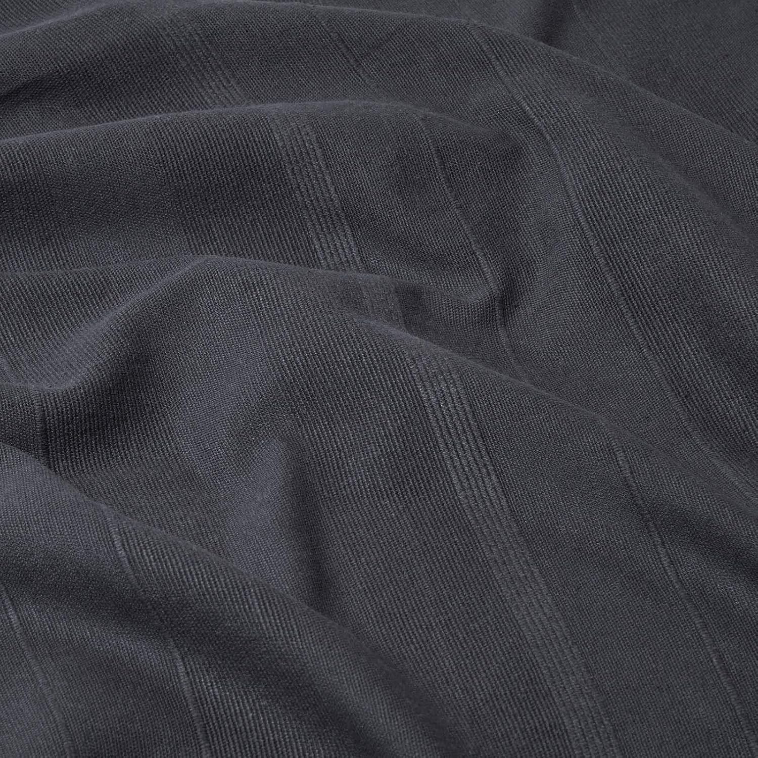 HOMESCAPES, Rajput Ribbed Throw 100 x 140 Inches Black 100% Cotton, Suitable for most 3 Seater Sofas or Double - Image 5