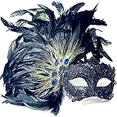 Storm Buy] Women Lady Girls Costume Venetian mask Feather Masquerade Mask Halloween Mardi Gras Cosplay Party Masque For Adult