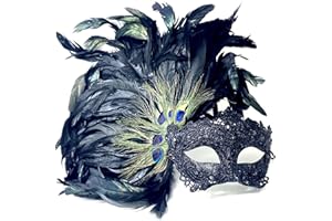 STORM BUY] Women Lady Girls Costume Venetian mask Feather Masquerade Mask Halloween Mardi Gras Cosplay Party Masque