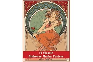15 Classic Alphonse Mucha Posters: An Art Nouveau Coloring Book
