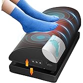 Foot Rest for Under Desk at Work, Heated Foot Stool with Vibration Massage, Adjustable Height Memory Foam Foot Stool,2 Heat Levels Ergonomic Desk Footrest