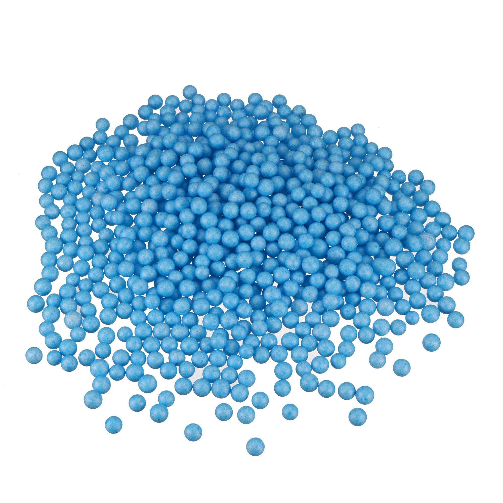sourcing map 1 Pack 0.3" Blue Polystyrene Foam Ball Beads Round for the Arts, DIY Crafts, Party Decorations, Fillings of Vase Pillow