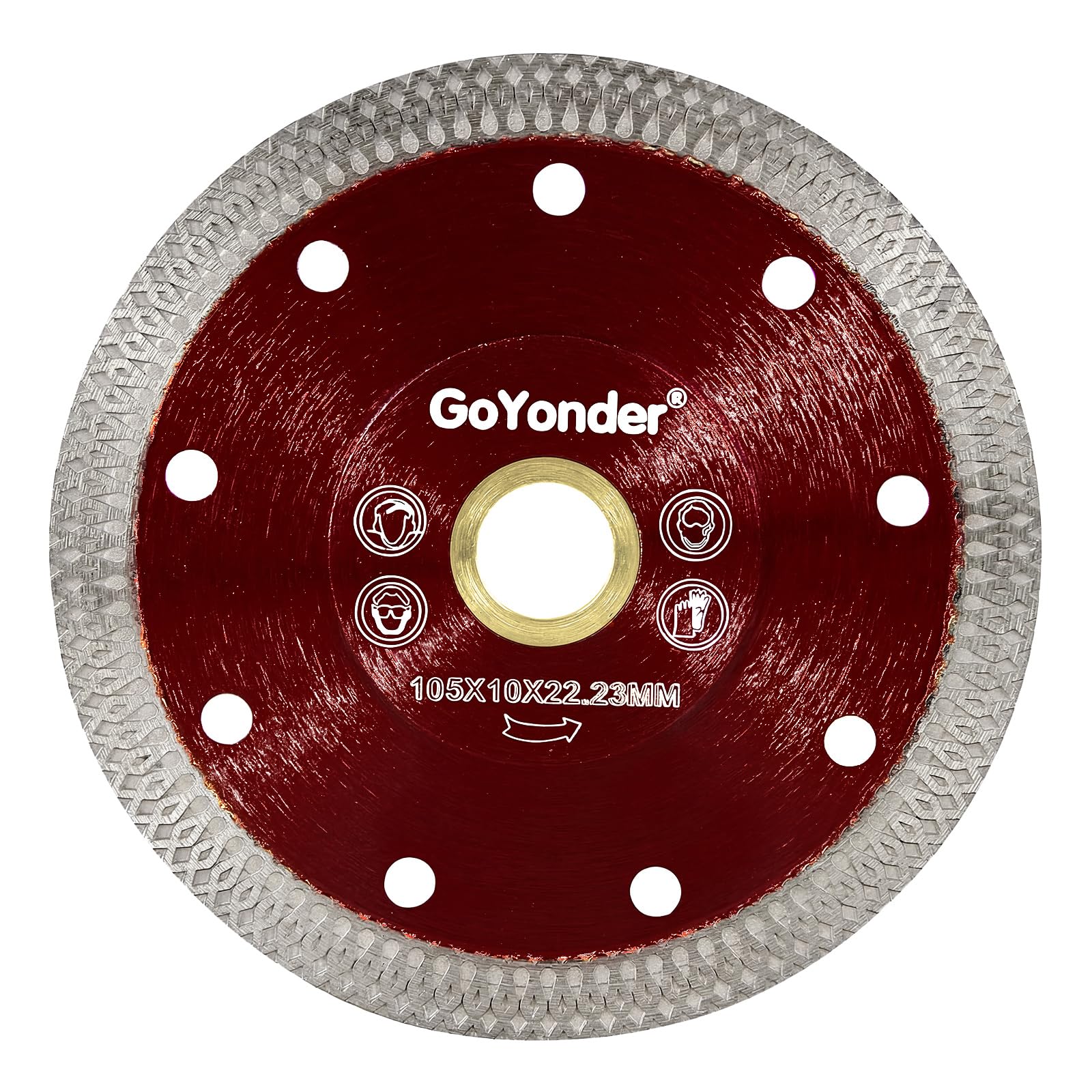 GoYonder 4"D105mm Super Thin Diamond Ceramic Saw Blade Porcelain Cutting Blade for Cutting Ceramic Or Porcelain Tile (4 inch)