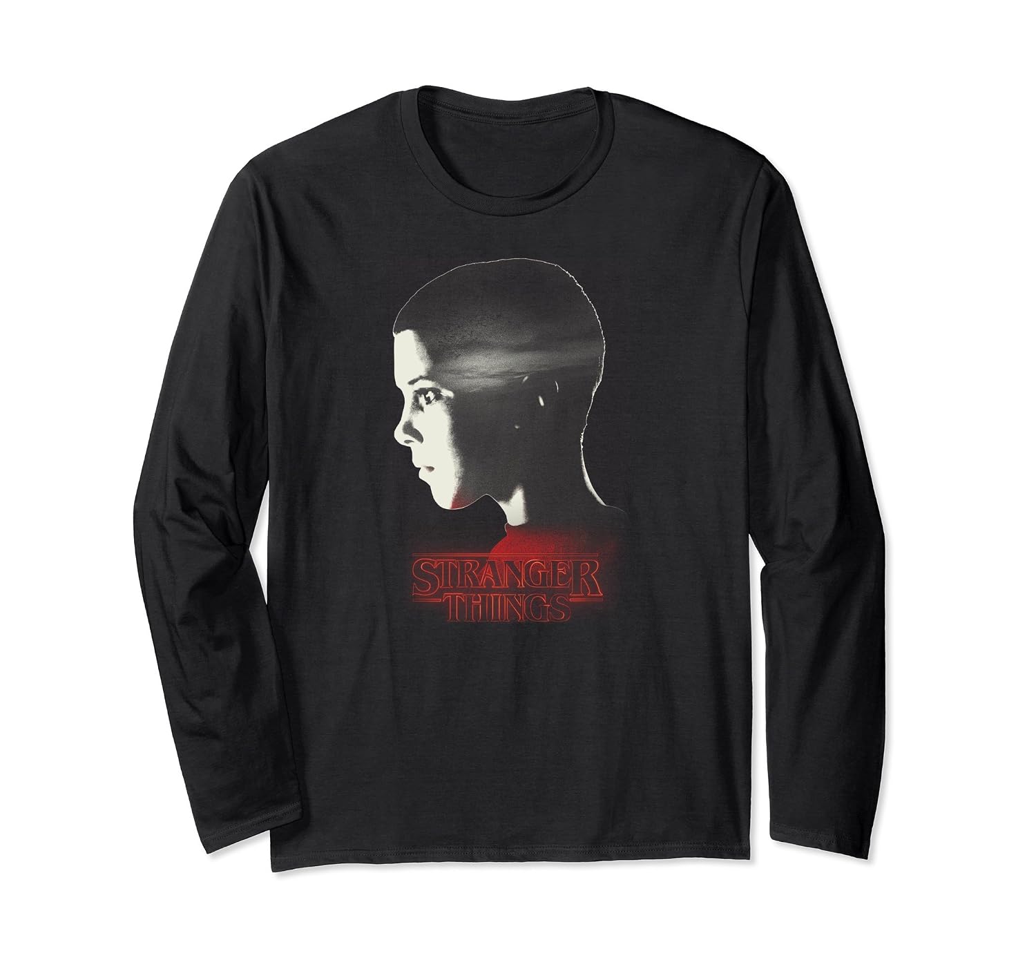 Netflix Stranger Things Eleven Card T-Shirt For Men - Big & Tall Sizes, Black Short Sleeve Tee - View #2