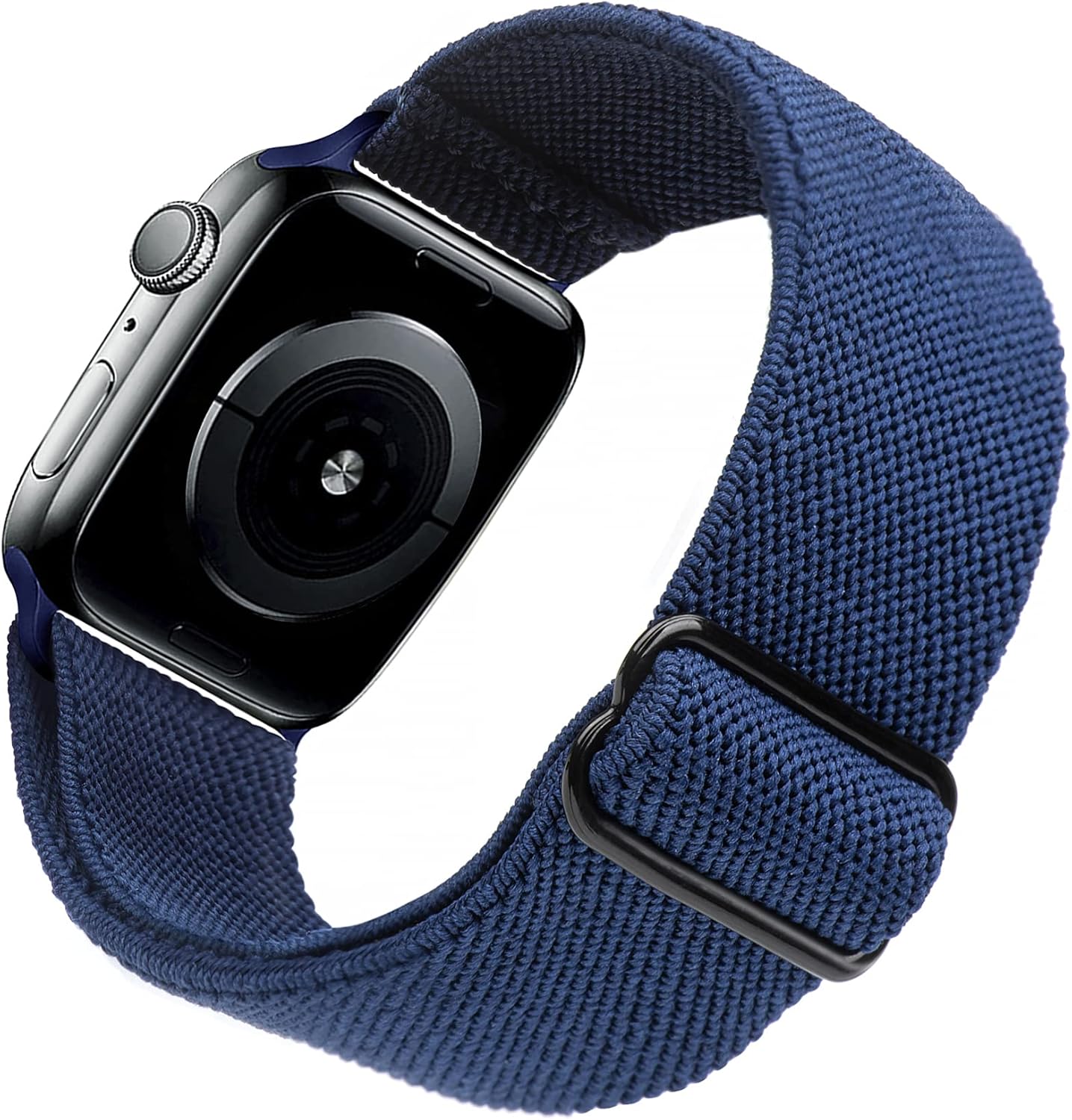 Arae Stretchy Adjustable Watch Band Compatible for Apple Watch Band 42mm 44mm Sport Band for iWatch Series 6 5 4 SE 3 2 1 Women Men - Blue, 42/44mm