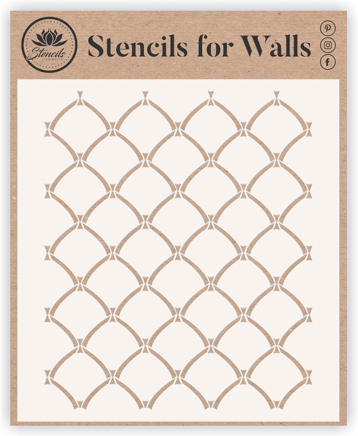 Deco Trellis Cake Stencil, 20.32 x 24.13 cm - Stencils for Walls Original Cake & Cookie Stencil use to Add Texture, Design and Accents to Any Cake, Cookie or Cupcake
