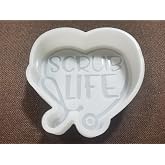 Scrub Life Car Freshie Silicone Epoxy Resin Mold for Baking Aroma Beads,Soap Candle Pendant Mould Oven Safe
