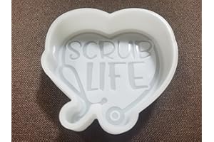 FUEHBUR 【300+ Design Optional】 Scrub Life Freshie Molds,Car Freshie Molds for Freshies,Silicone Epoxy Resin Molds for Aroma Beads,Soap,Candle,Pendant Mould Oven Safe【Upgraded Soft Material】