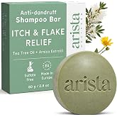 Arista Anti-Dandruff Shampoo Bar | Sulfate-Free, with Leaf Powder, Arnica &amp; Tea Tree | Vegan Solid Shampoo Bar