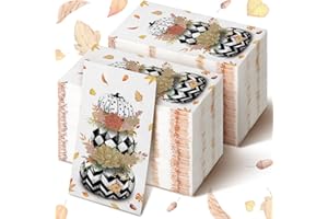 Karenhi 200 Pcs Fall Thanksgiving Paper Napkins Pumpkin Disposable Hand Towels for Bathroom 2 Ply Pumpkin Guest Napkins Thanksgiving Decorative Bathroom Paper Hand Towels for Autumn Birthday Party