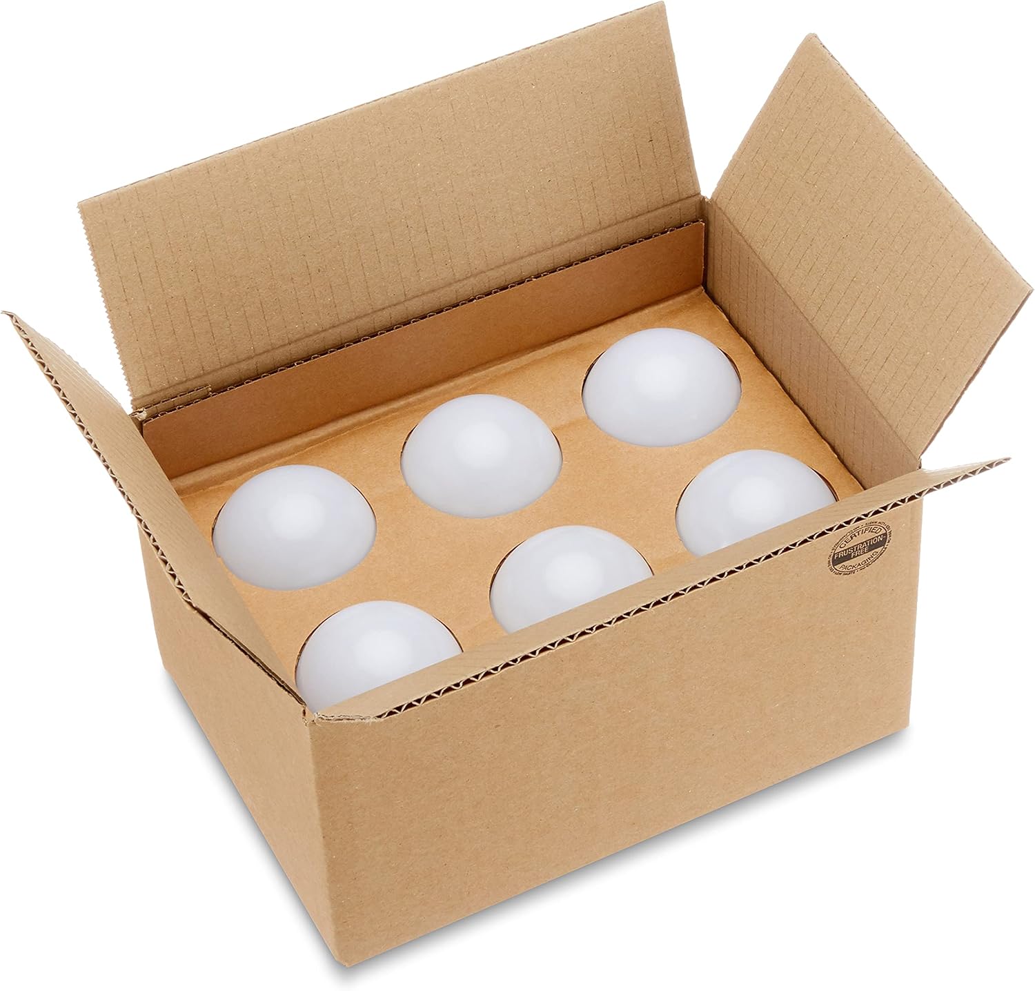 Amazon Basics LED E27 Edison Screw Bulb, 8.5W (equivalent to 60W), Warm White, Dimmable - Pack of 6, 6 Count (Pack of 1) - Image 4