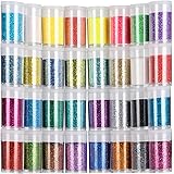 Teenitor Fine Glitter, Glitter for Nails, 32 Jars 8g Each Glitter Set, 32 Assorted Color Arts and Craft Glitter, Eyeshadow Ma