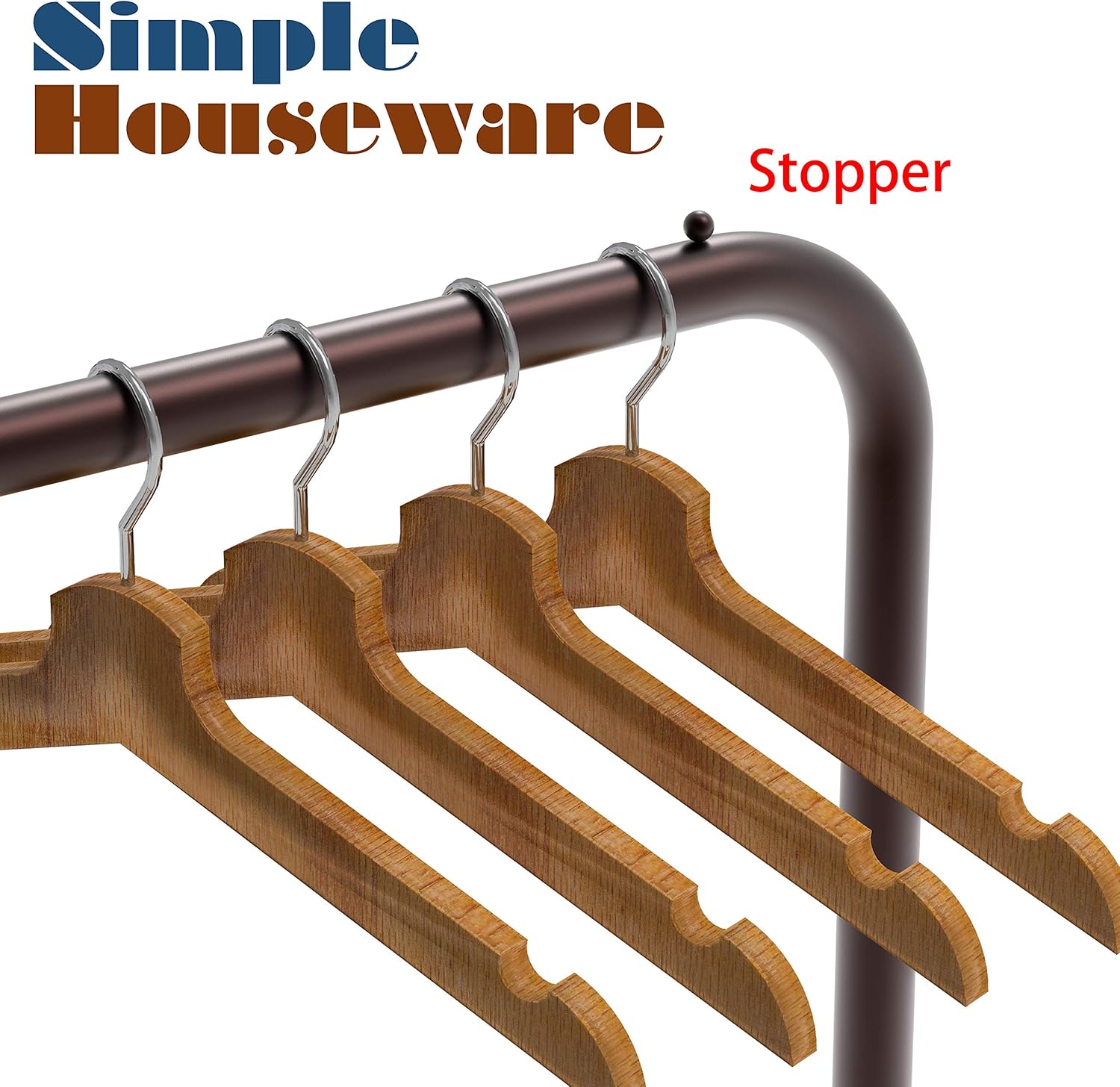 Simple Houseware Industrial Pipe Clothing Garment Rack with Bottom Shelves, Bronze: Home & Kitchen