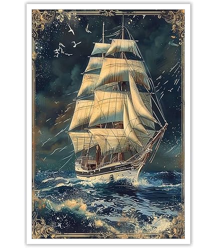 Tableau Sur Toile – Bateau Pirate – 50x70 Cm – Neuf – Décoration Murale