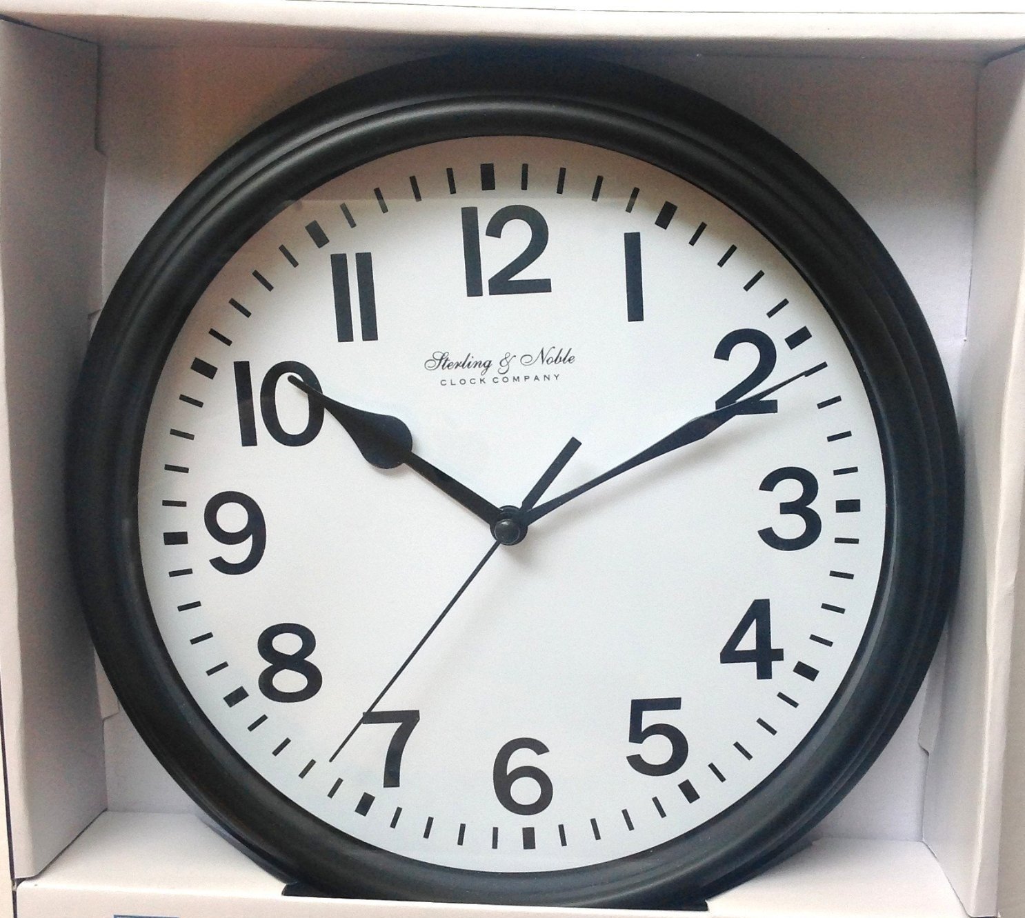 Black Walmart Ax Ay Abhi 61145 Mainstay Sterling Noble Wall Clock