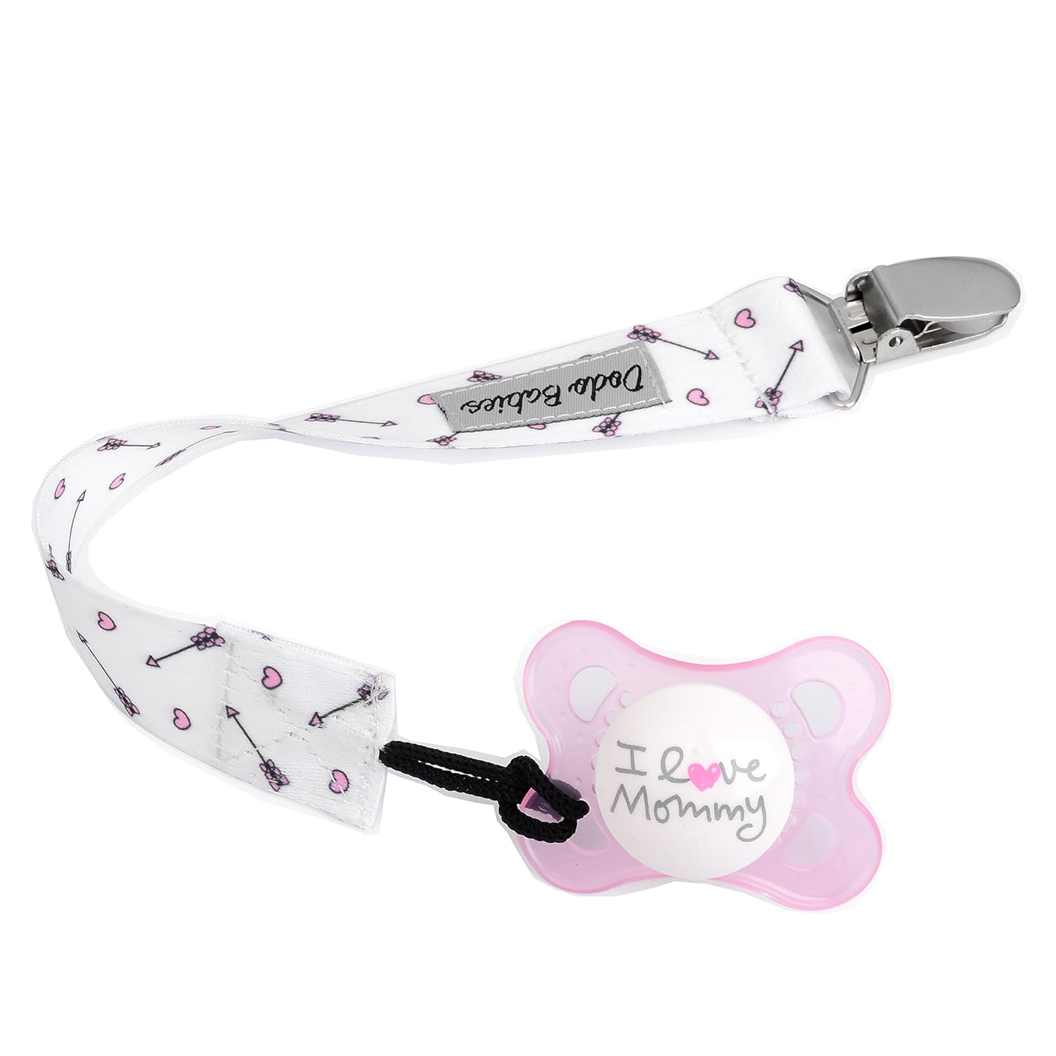 Pacifier Clip by Dodo Babies Pack of 4 + Pacifier Case, Premium Quality for Girls Modern Designs Universal Holder Leash for Pacifiers, Teething Toy or Soothie, Baby Shower Gift Set : Baby
