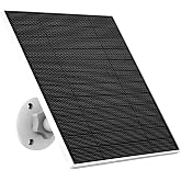 Solar Panel for Eufy Camera, 5W Solar Panel Charger Compatible with EufyCam, 5V Solar Panel with 9.8ft Charging Cable, IP65 Waterproof, Adjustable Wall Mount(1 Pack)