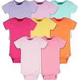 Onesies Brand baby-girls 8-pack Short Sleeve Mix & Match Bodysuits