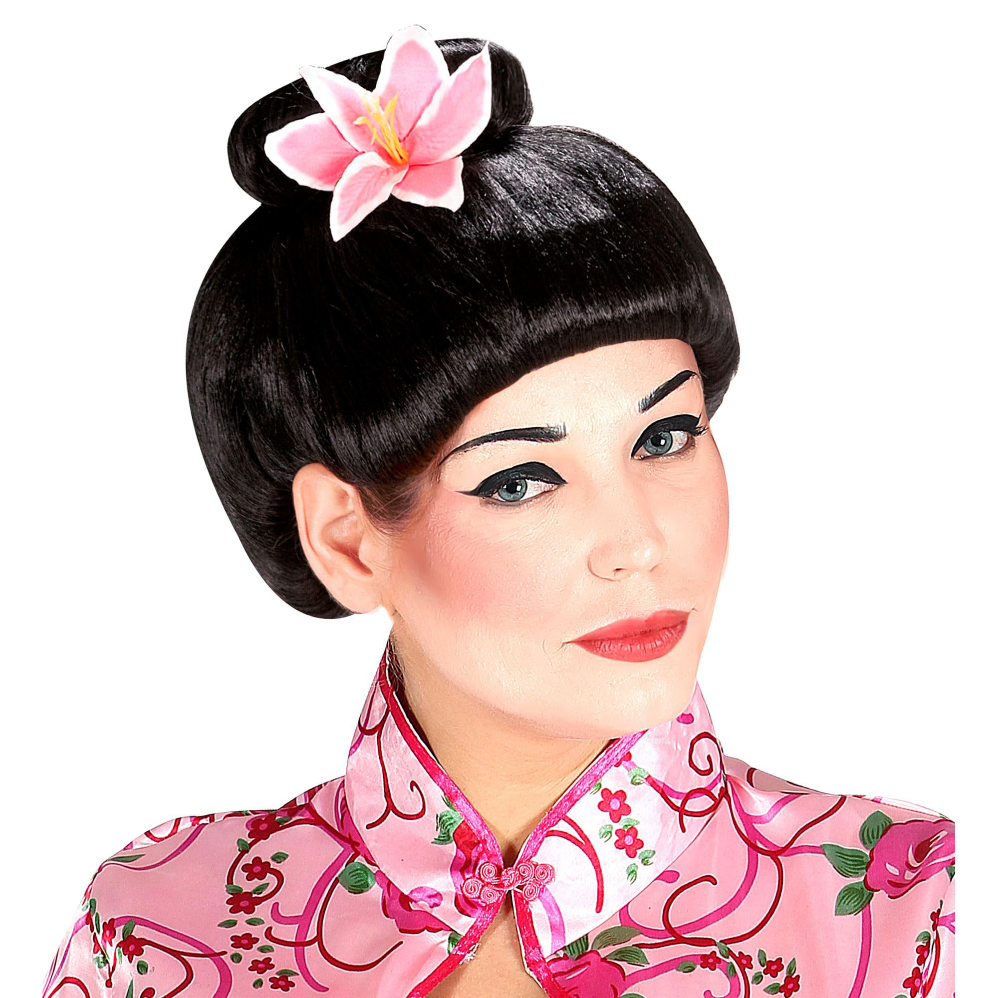 Fujiko With Flower Wig for Hair Accessory Fancy Dress