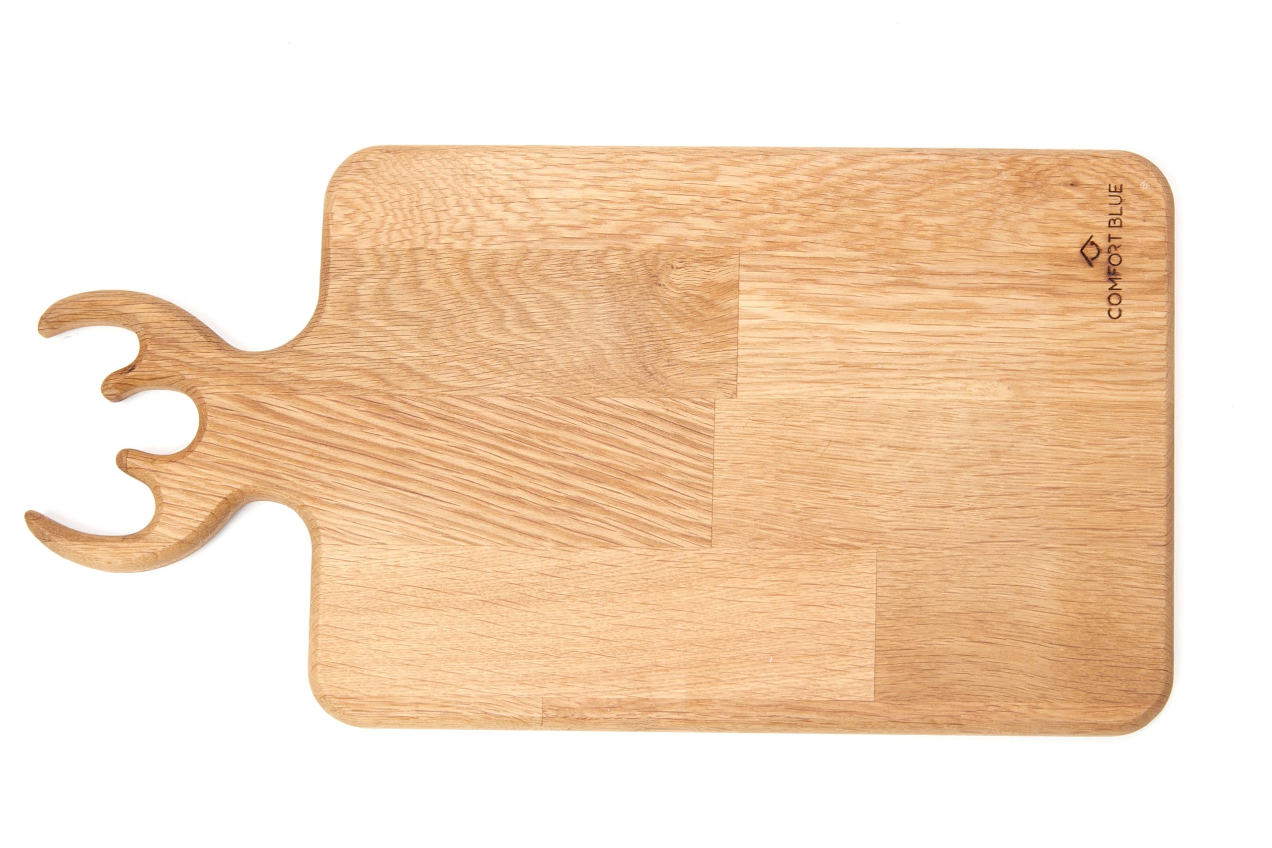 Photo 1 of Comfort Blue Oak Wood Deer Shaped Cutting Board, Great For Chopping, Cutting, or Serving, 15.70 x 7.85 Inc, Christmas Gift for Mother-Aunt, Wife, Girl for Everyone in Kitchen (Deer)