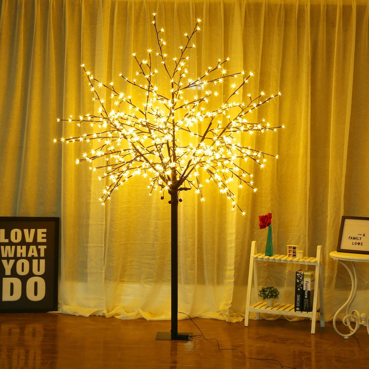 Amazon Com Bolylight Led Cherry Blossom Tree 8ft 500l Led