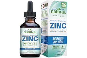 Organic Liquid Zinc Drops Supplement with Chelated Picolinate and Bisglycinate, Vegan