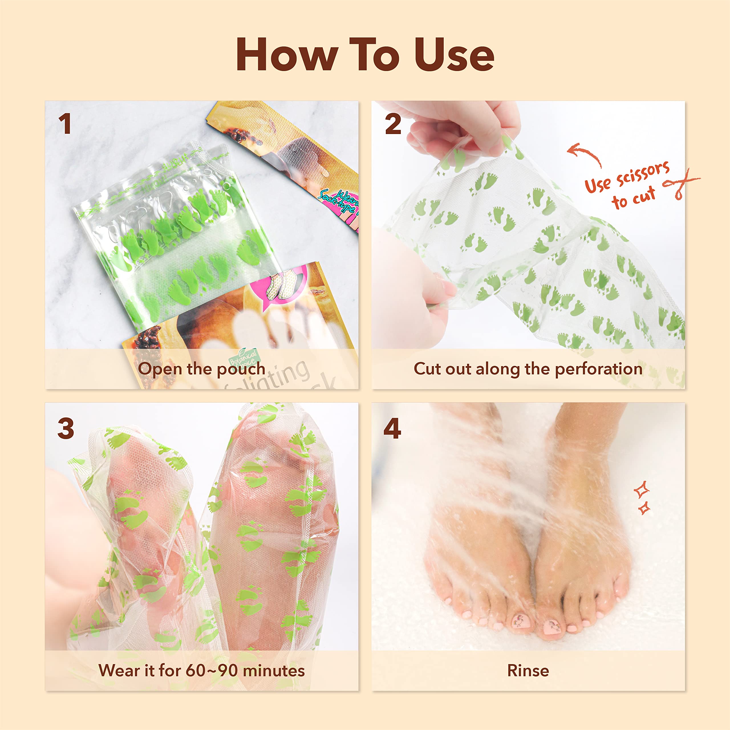 Purederm Exfoliating Foot Mask (3 Pack) – Regular Size Exfoliating Foot Masks for Cracked Feet, Dry Skin, Callused Feet…