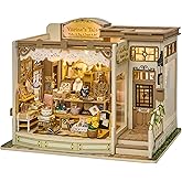 Spilay DIY Miniature House Kit for Adults, Miniature Dollhouse Kit | With Warm Light &amp; Furniture, Wooden Craft Building Set for Bookshelf Decor, Home Display &amp; Creative Gifts for DIY Lovers