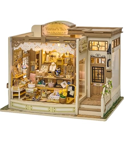Amazon.com: fifijoy Miniature Dollhouse Kit - DIY Jewelry Shop