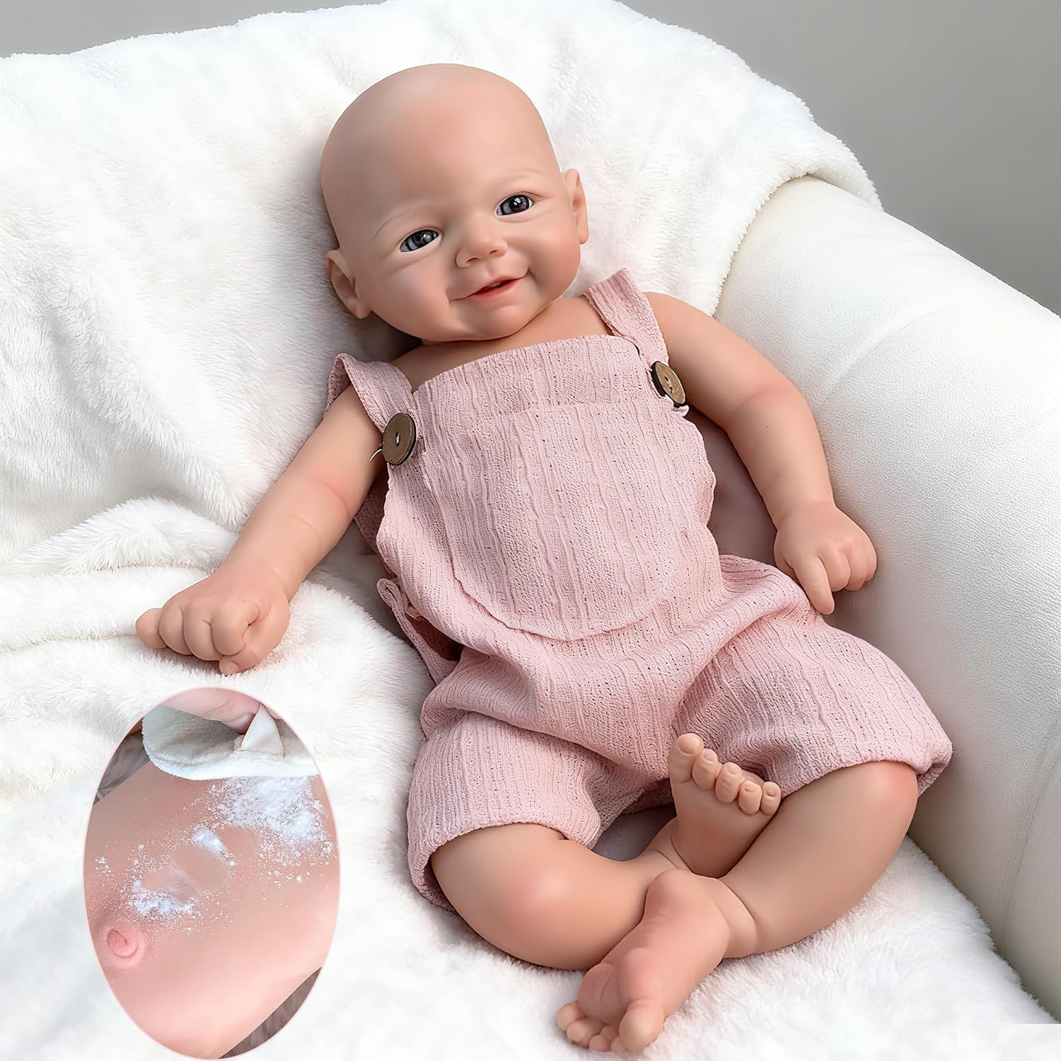 Photo 1 of Abenduot 18inch Vivienne Reborn Baby Dolls Full Silicone Baby Doll Realistic Handmade Silicone Anatomically Correct Girl Dolls