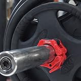 Iron Lab 2in Barbell Collars Pair ABS Locking Clamps Red Pro 2" view 7