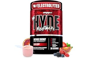 PROSUPPS Mr. Hyde Nightmare Pre Workout Powder with Caffeine & Beta Alanine - Preworkout for Intense Energy, Mental Focus & Performance - Gym & Fitness Supplements (Blood Berry, 30 Servings)