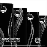 Deconovo Room Darkening Blackout Curtains Eyelet Silver Wave 55x96 2 Panels view 7