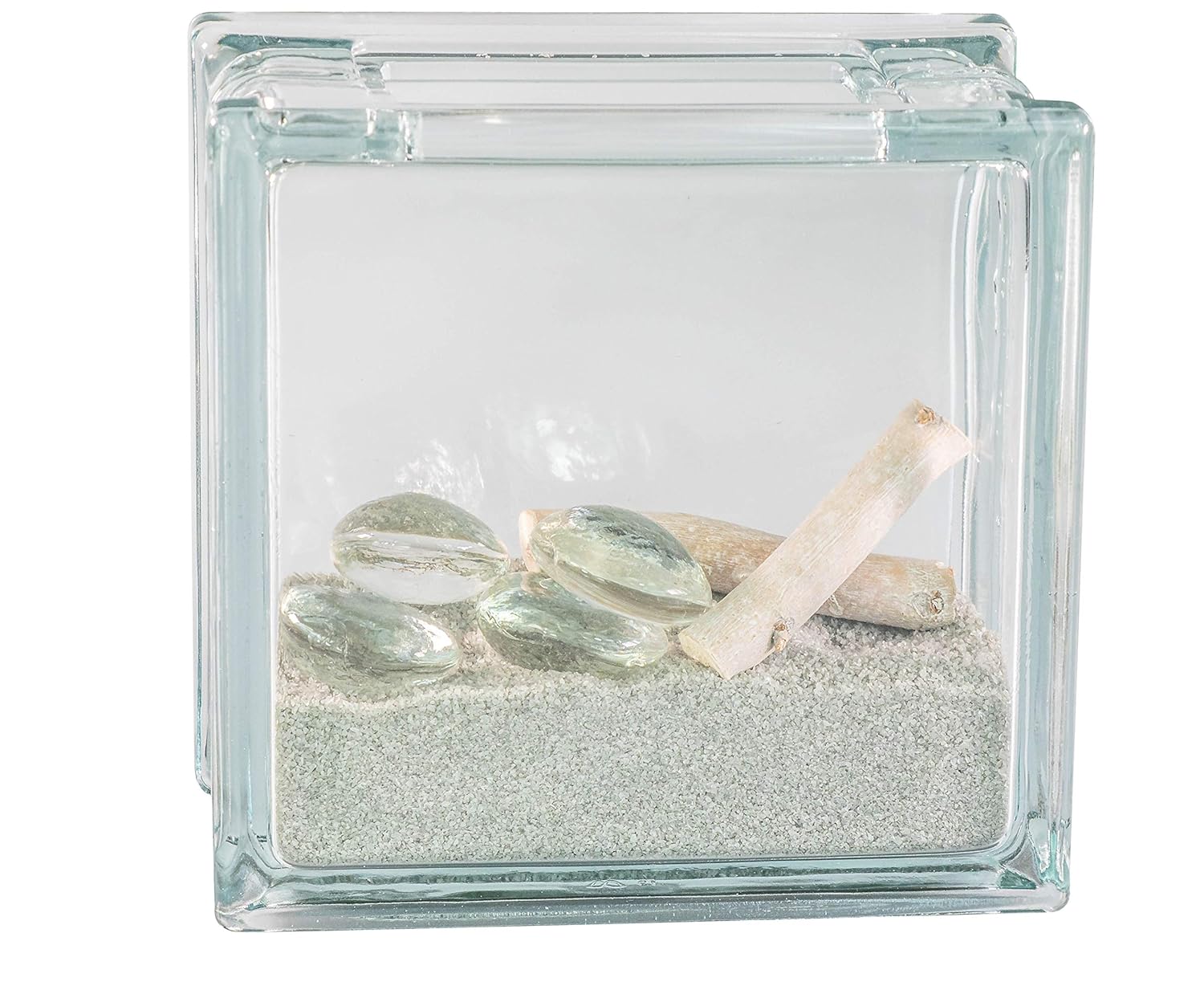 Crafts Decoration Glass Block Craft Block With Opening And Coin