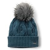 Columbia Womens Boundless Days Cable Knit Pom Beanie