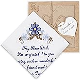 W&F GIFT Embroidered Wedding Handkerchief - Mom, Dad, New Mom, New Dad & Grandma