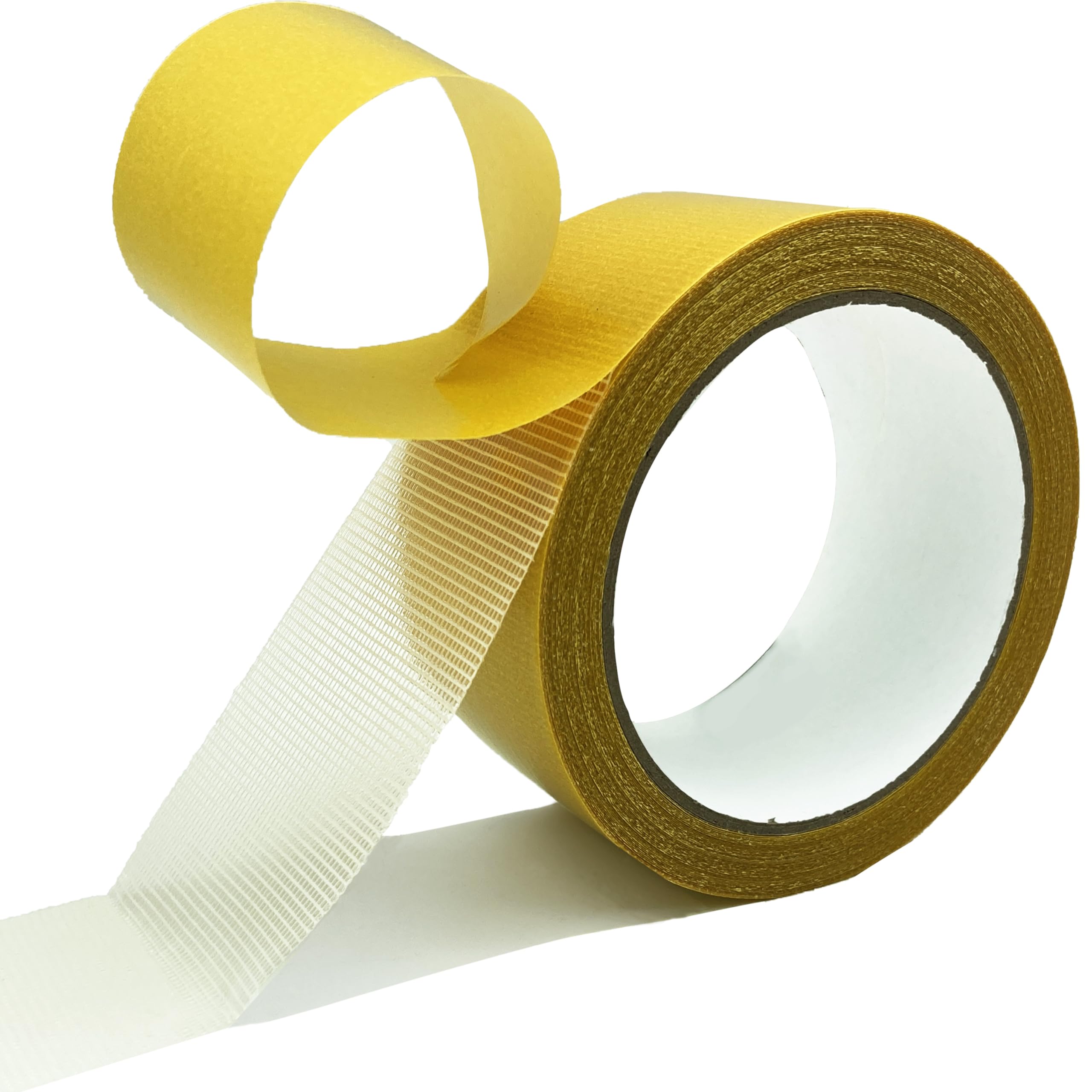 KAIHENG Double Sided Fabric Tape Heavy Duty Mounting Tape, Clear Multifunctional Double Sided 1.9 IN X 57FT(19Y) Strong Stickiness Curtains hem Tape for Carpet, Curtain, Arts, Clothes