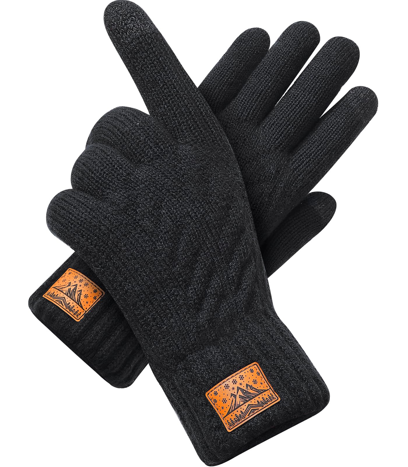Photo 1 of CHENMEI Winter Gloves for Men Women-Warm TouchScreen Cold Weather Gloves,Wool Knit Thermal Adults Gloves for Driving Texting