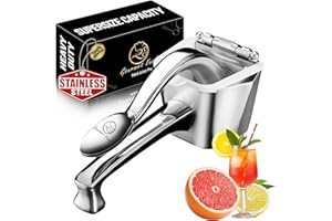 Stainless Steel Lemon Squeezer, Heavy-Duty Orange Juicer, Durable Hand Press Citrus Juicer, Portable Lime Squeezer, Rust-Free