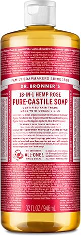 Dr Bronner's Organic Rose Castile Liquid Soap 946ml