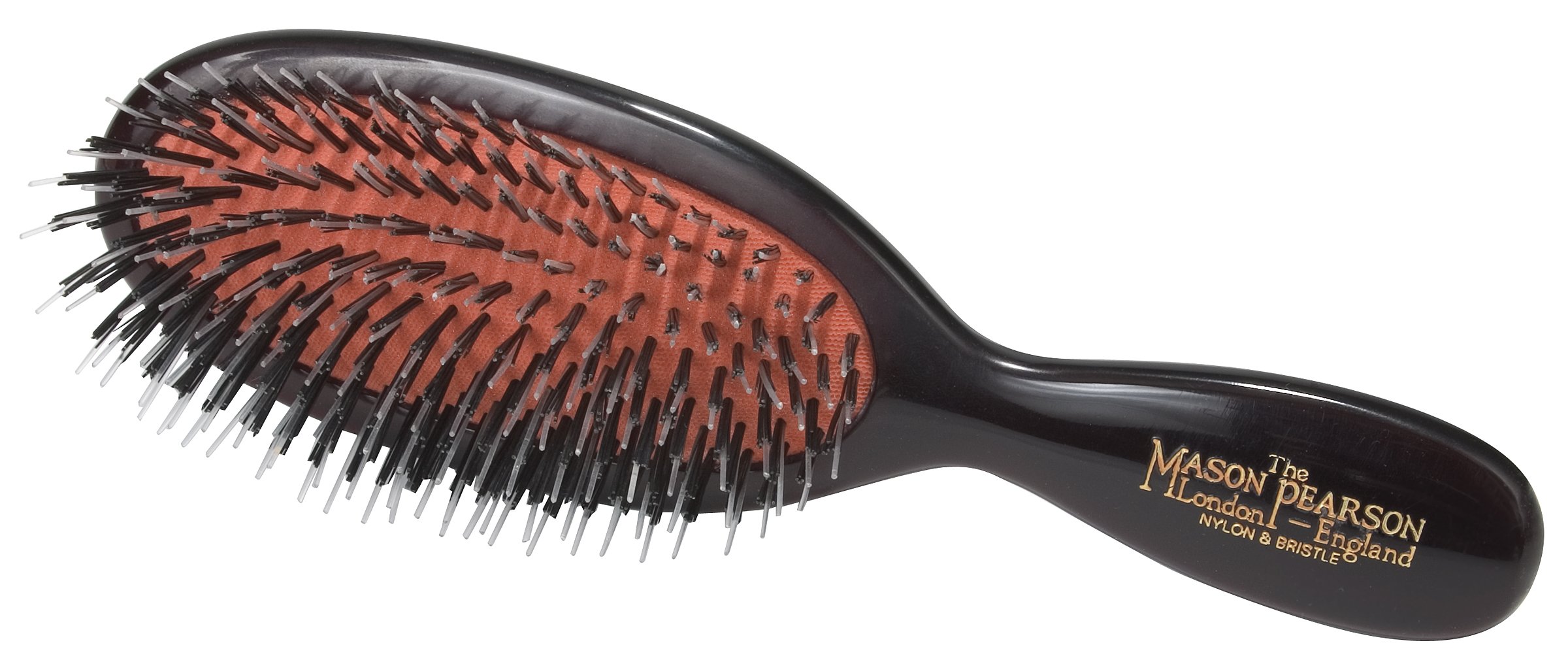 Mason Pearson BN4 Boar Bristle Nylon Tufts Hairbrush, Pink