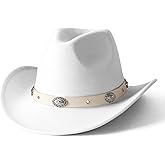 Lisianthus Cowboy Cowgirl Hats for Women & Men Felt Western Outdoor Hat Wide Brim