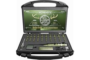 MCREHOTZ Super-Rechargeable Bore Sight Laser Kit: Professional Green Laser Bore Sighter with 50 Adapters (0.17-12 GA) - Fast Zeroing for Rifle & Pistol | Reliable | Fits All Guns | Wonderful Gift