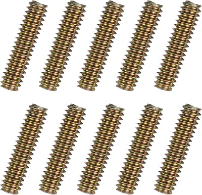 sourcing map 12pcs Fully Threaded Rods 1/4x1" Carbon Steel All Thread Studs