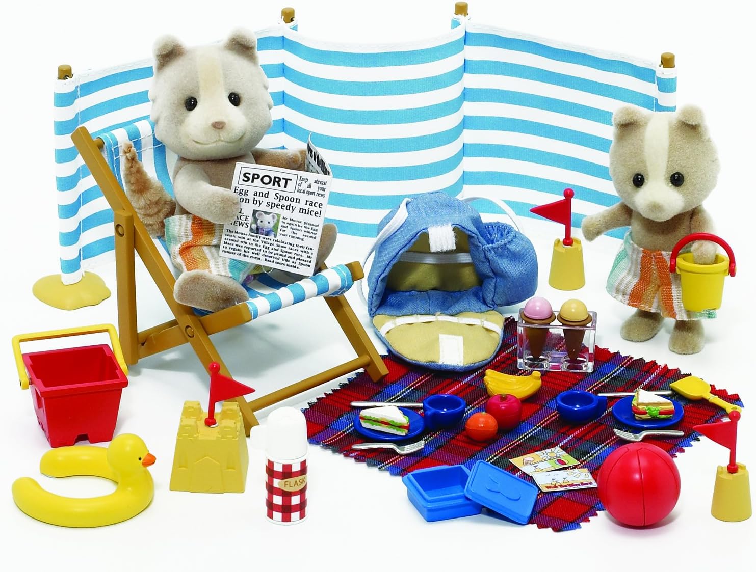 sylvanian families day at the seaside set