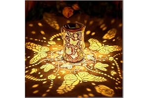 EZTZEN Christmas Gifts for Women Butterfly Solar Lanterns Outdoor Waterproof Hanging Solar Lights Butterfly Gifts for Women Men Metal Decorative LED Lanterns for Garden Decor,Yard,Patio,Lawn,Tabletop,Pathway