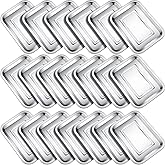 20 Pieces Baking Sheets Baking Tray for Oven Stainless Steel Nonstick Cookie Sheet Baking Pan Toaster Oven Tray 11 x 8 x 0.8 Inch Small Baking Pans Non Toxic and Healthy, Easy Clean, Dishwasher Safe