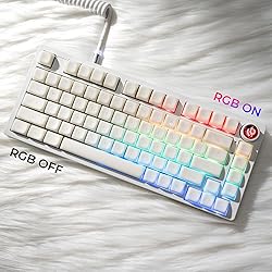 XVX White Jade Keycaps, Double Shot PBT Keyboard