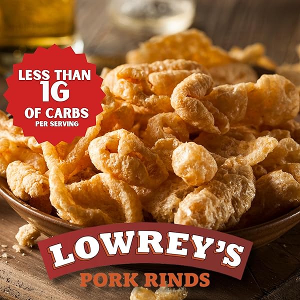 LOWREY’S BACON CURLS MICROWAVE PORK RINDS (CHICHARRONES), HOT AND SPICY, 1.75 OUNCE (PACK OF 6)
